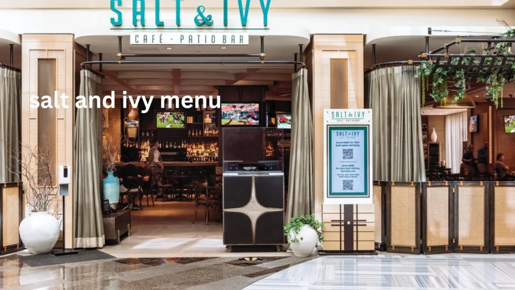 salt and ivy menu